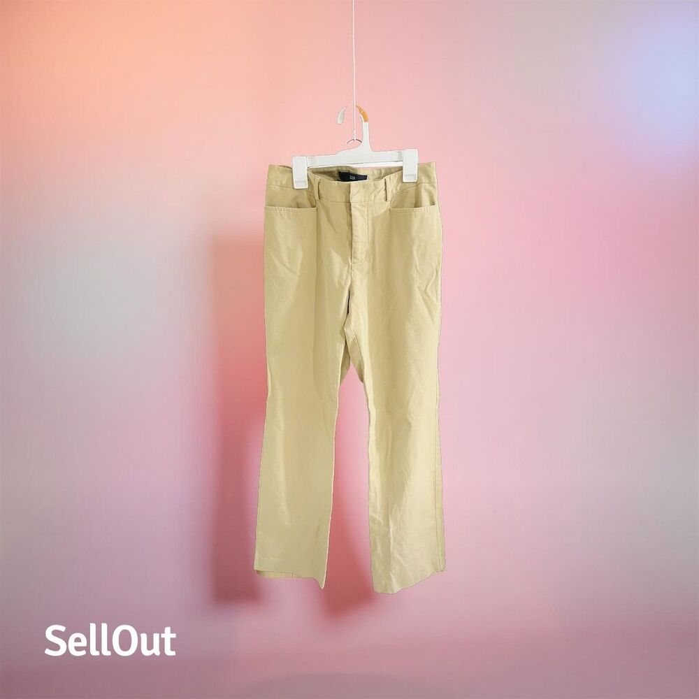 GAP Women's Bootcut Khaki Pants Beige Stretch Size 6R Casual